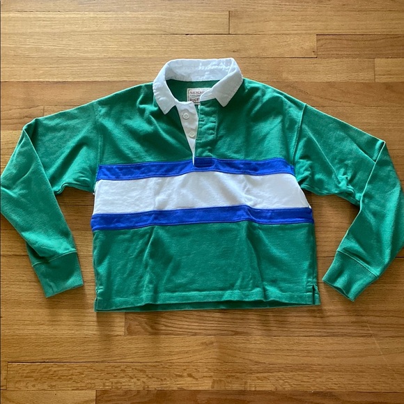 Abercrombie & Fitch Tops - Abercrombie & Fitch green rugby shirt